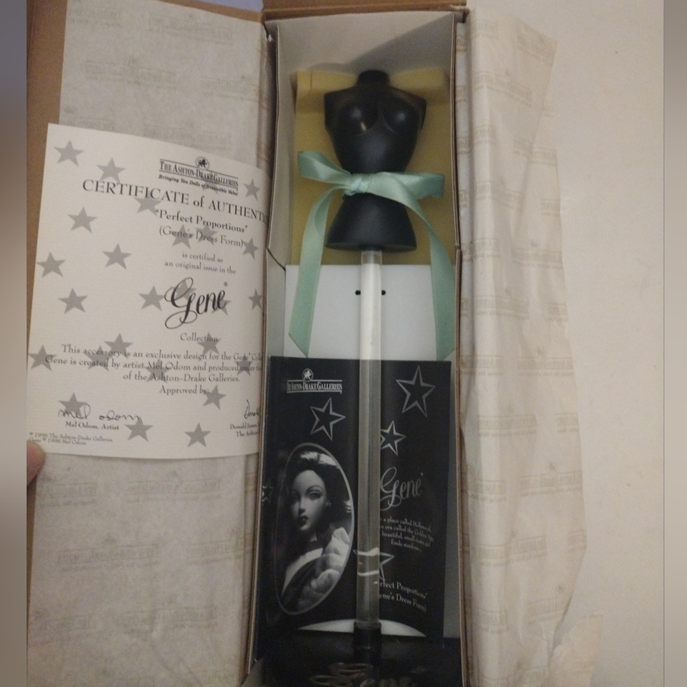 Gene Doll DRESS FORM Perfect Proportions Ashton Drake Galleries Original Box COA